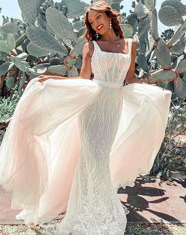 Forrest - Boho, Lace, Sheath - Rachel Rose Collection Wedding Dresses