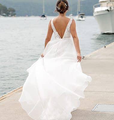 Tiber - Lace, Low Back, Vintage - Emanuella Collection Wedding Dresses