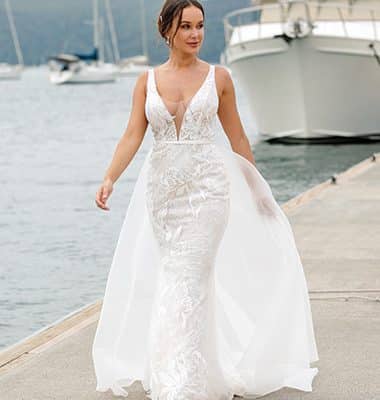 Tiber - Lace, Low Back, Vintage - Emanuella Collection Wedding Dresses