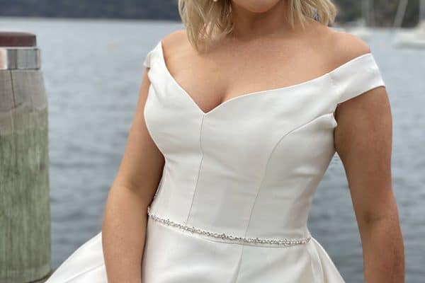 Devotion - A line Skirt, Off The Shoulder, Simple - Sydney Collection Wedding Dresses