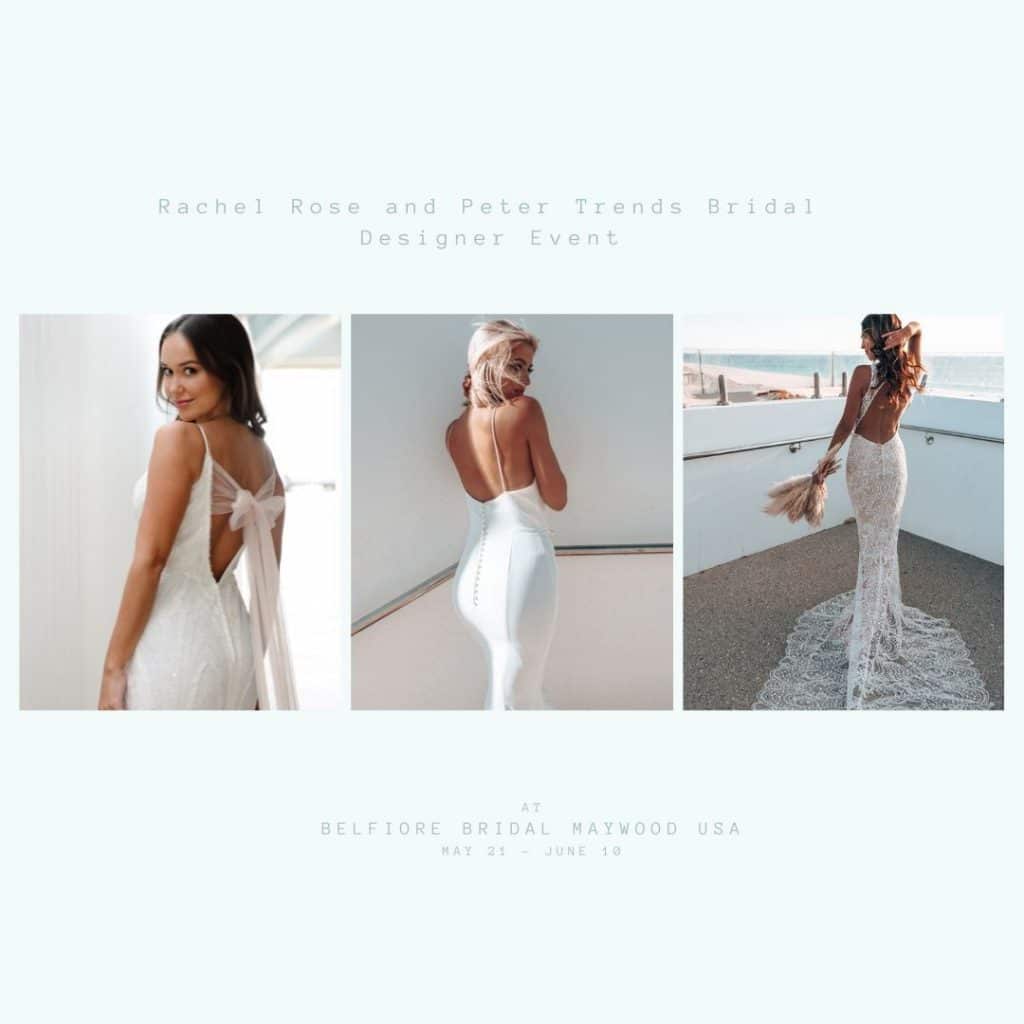 USA Maywood brides can find the perfect low back wedding dress at Belfiore Bridal