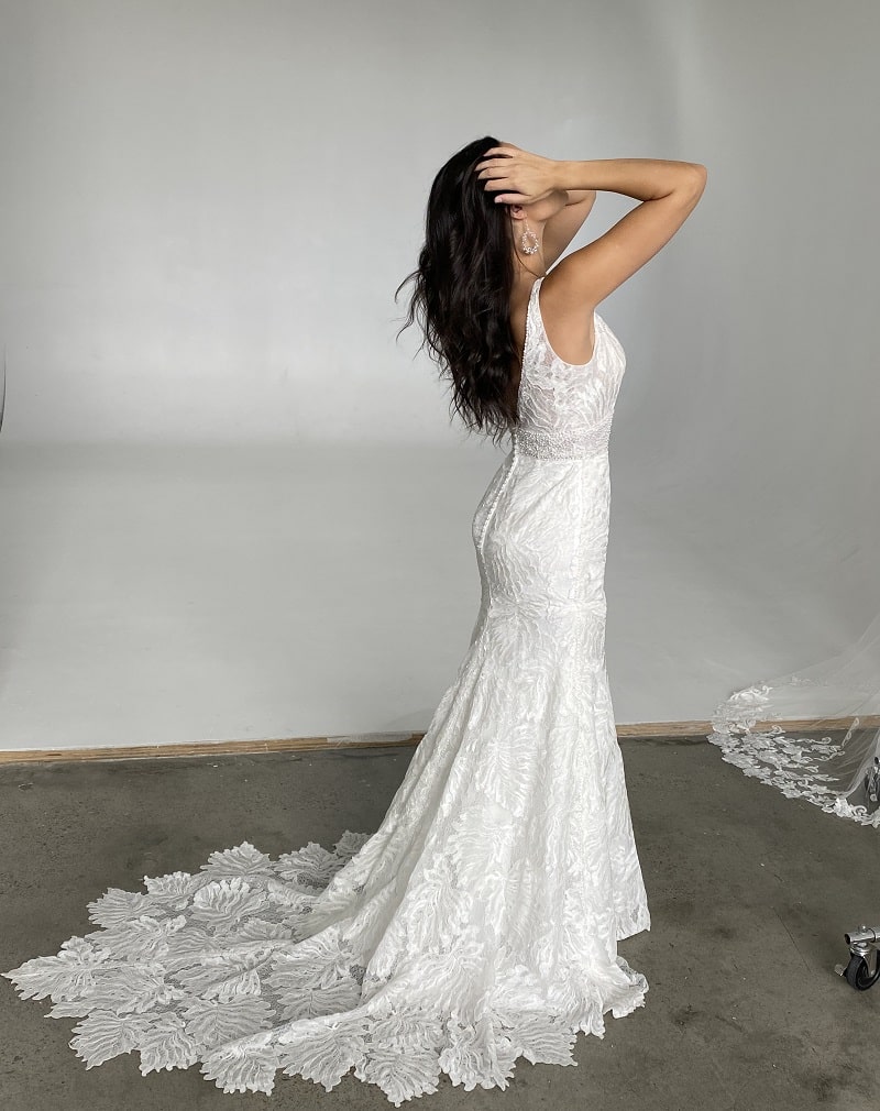 Raven - Fit n Flare, V neckline - Sydney Collection Wedding Dresses