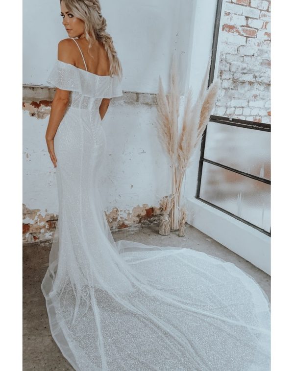 Galaxy - Fit n Flare, Off The Shoulder - Rachel Rose Collection Wedding Dresses