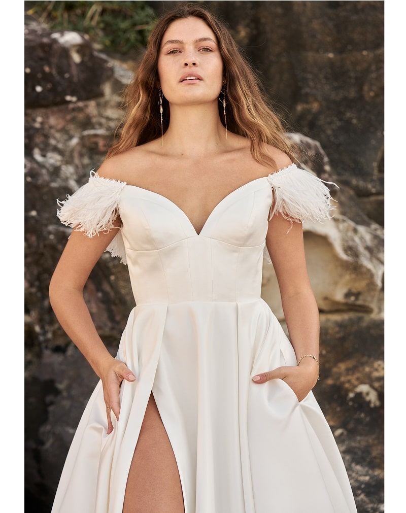 Valentine - Full Skirt, Off The Shoulder - Emanuella Collection Wedding Dresses