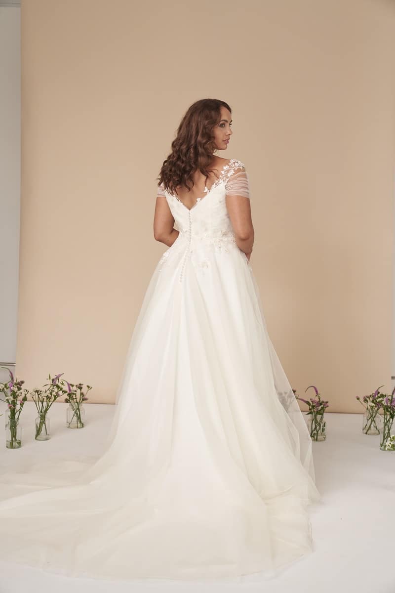 Dance Of The Fairies - A line Skirt, Off The Shoulder, Tulle Skirt - Diva Curves Collection Wedding Dresses