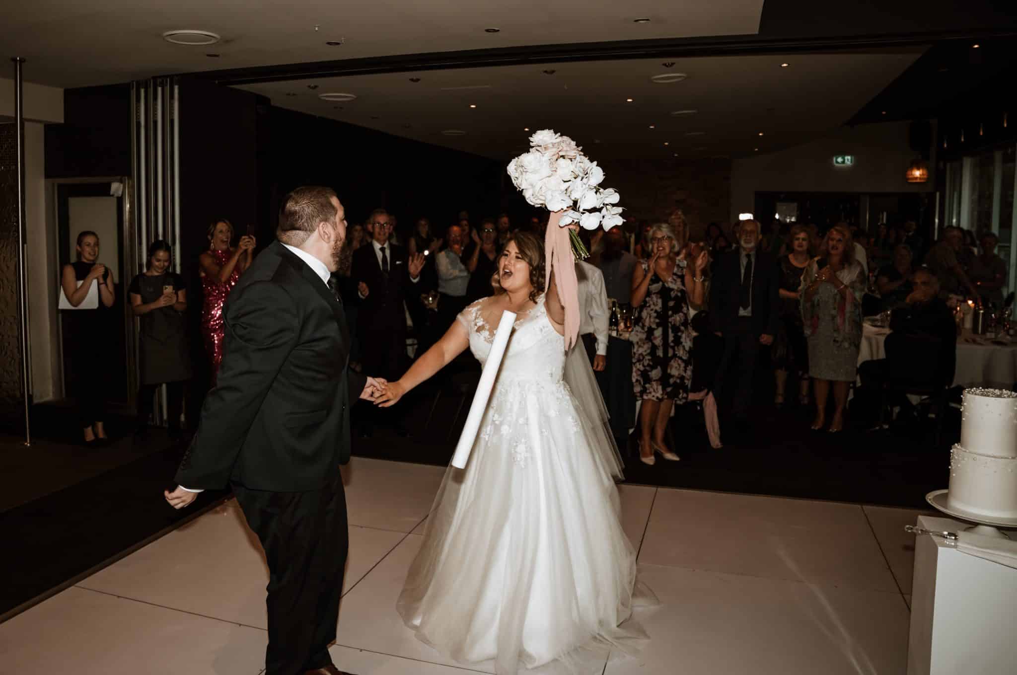 A modern wedding for bride Mandy and groom Drew which is just like a fun party