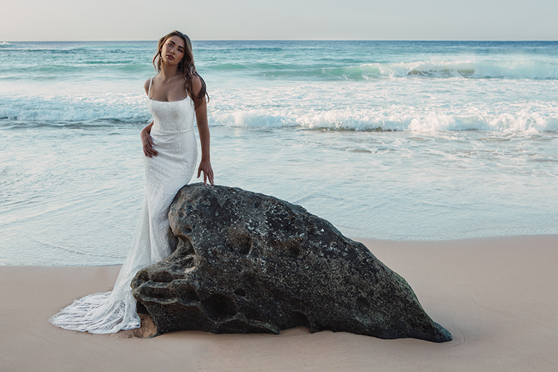 Bridal Trunk Show Geneva Illinois | Sardinia wedding dress Emanuella by Peter Trends Bridal