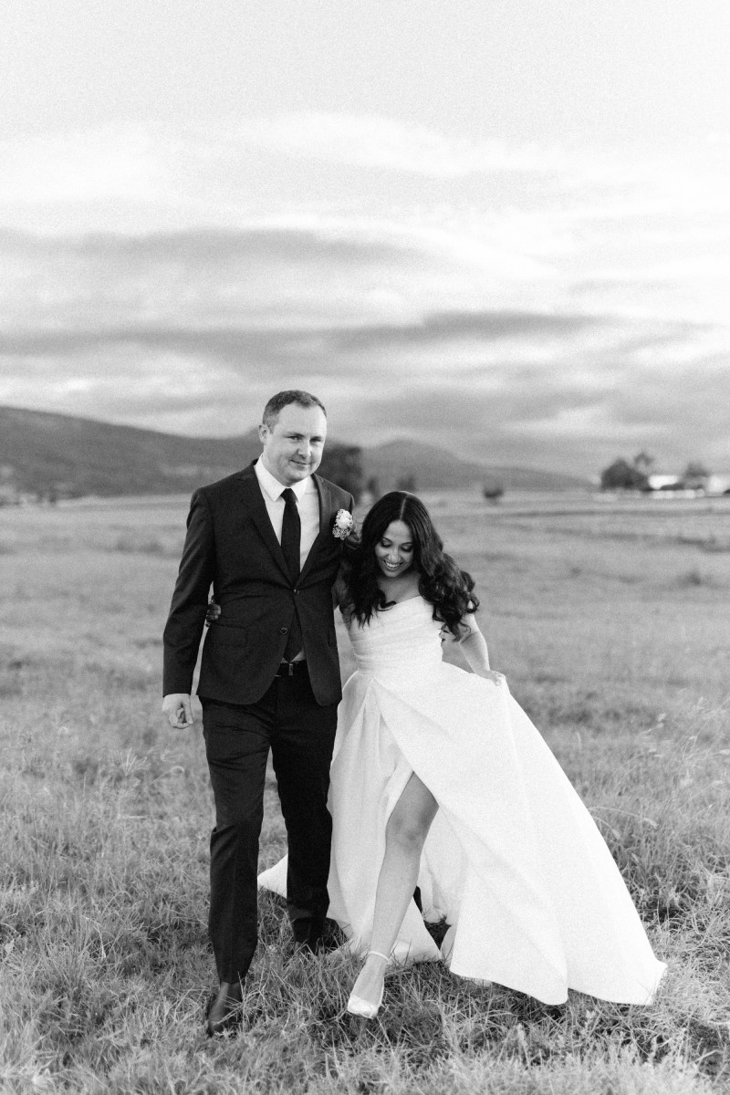 strapless bridal gown