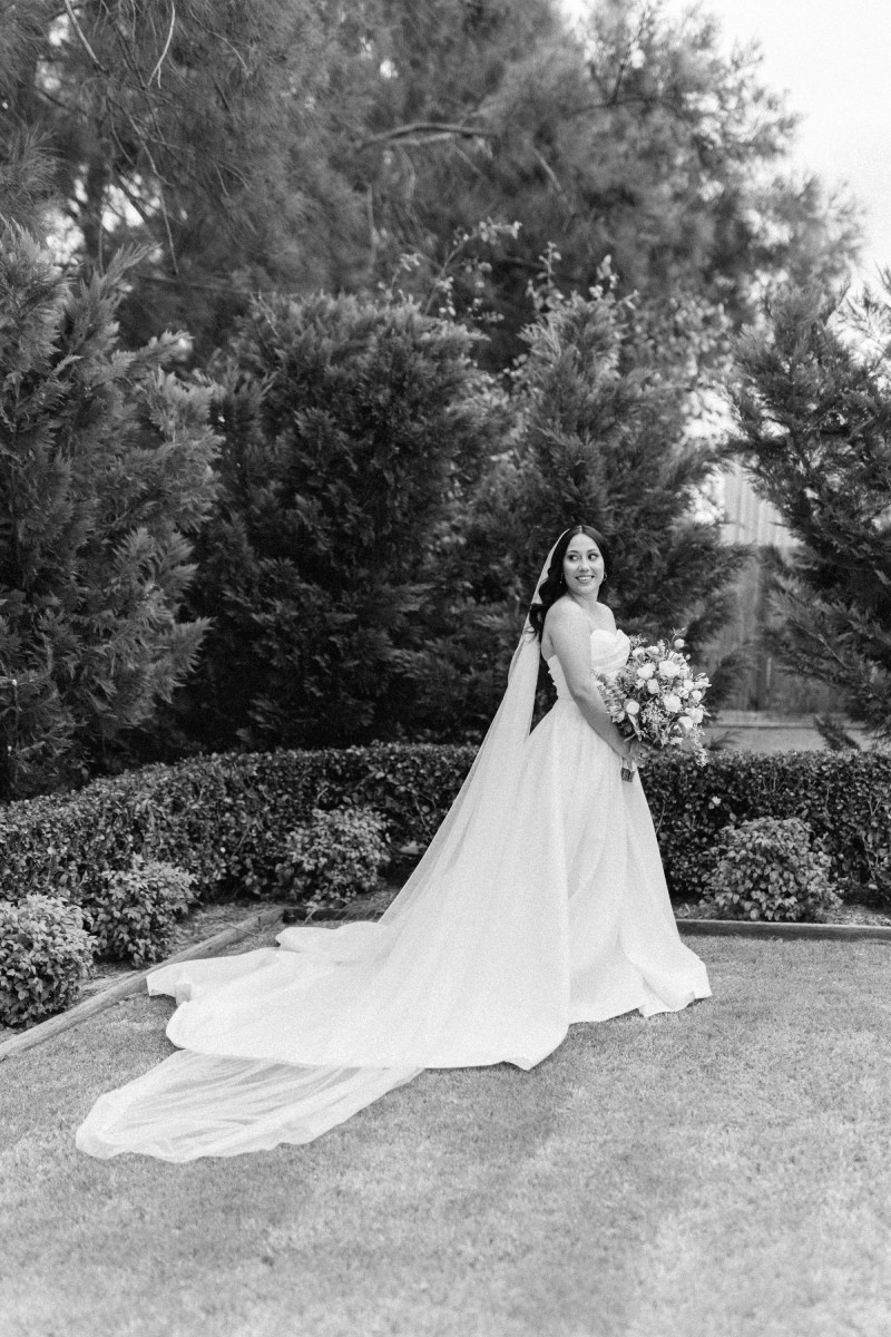 strapless bridal gown